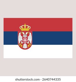 Flag of Serbia Vector Design