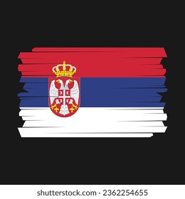 Ilustración vectorial de la bandera de Serbia