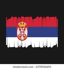 Ilustración vectorial de la bandera de Serbia