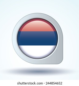 Flag of Serbia, vector illustration