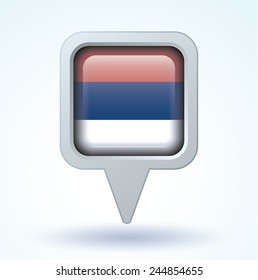 Flag of Serbia, vector illustration