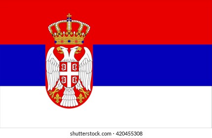 Flag of Serbia vector image