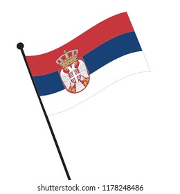 Flag of Serbia,Serbia Flag Icon vector illustration