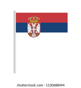 Flag of Serbia.Serbia Icon vector illustration,National flag for country of Serbia isolated, banner vector illustration. Vector illustration eps10.