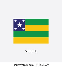 Flag of Sergipe - Brazil Vector Illustration