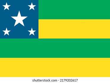 Flag of Sergipe state (Federative Republic of Brazil) 
