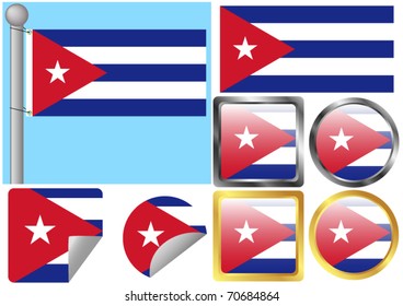 Flag Set Cuba