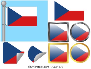 Flag Set Czech Republic