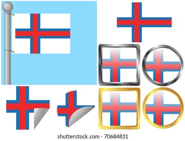 Flag Set Faroe Islands