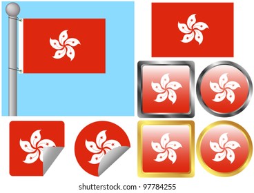 Flag Set Hong Kong