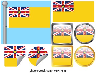 Flag Set Niue