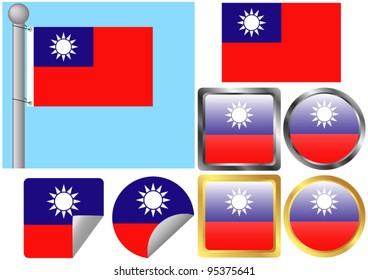 Flag Set Taiwan