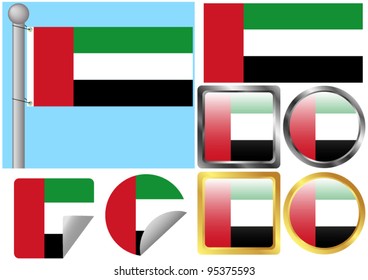 Flag Set United Arab Emirates