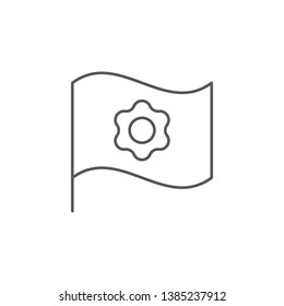 Flag, settings vector icon. Element of simple icon for websites, web design, mobile app, info graphics. Thick line icon for website design and development