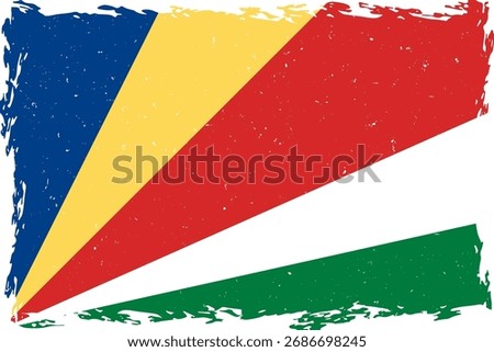 Flag of seychelles brush stroke grunge texture