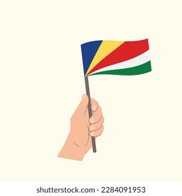 Bandera de Seychelles, pabellón de mano