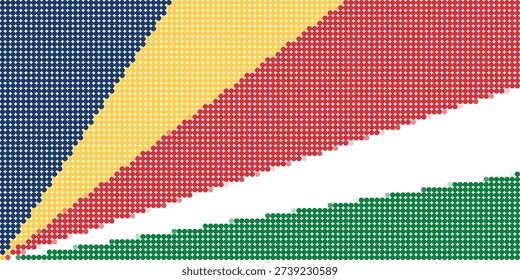Flag of Seychelles pixel art of dots