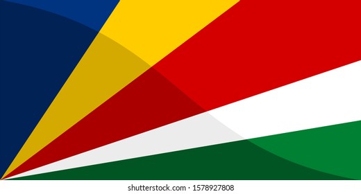 flag of seychelles shiny. vector background