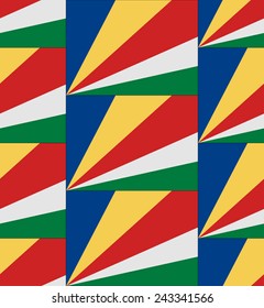 Flag Seychelles texture vector illustration 