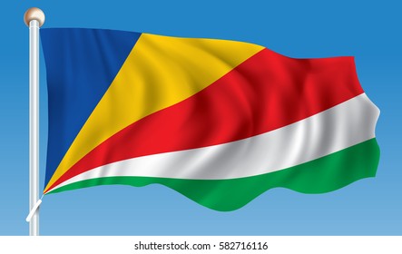 Flag of Seychelles - vector illustration