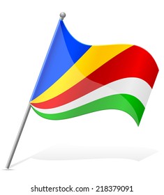 flag of Seychelles vector illustration isolated on white background