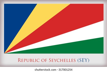 Flag of Seychelles.Vector illustration.