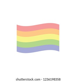 Flag shape Rainbow colors in the concept of sexual diversity,Vector,Illustration.