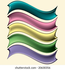 flag shape vector banner