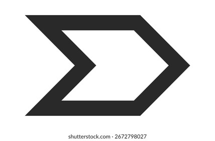 Design de quadro de seta em forma de bandeira