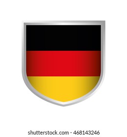 flag shield colors germany europe icon. Isolated and flat illustration