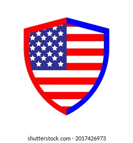 flag shield vector illustration. protect all. respect all. icons or logos.