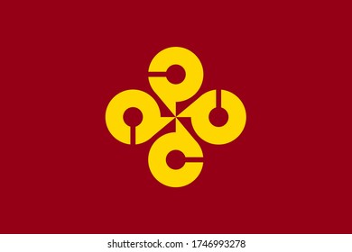 flag of shimane prefecture. proportion 2:3