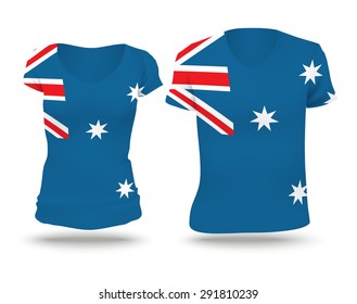 Flag shirt design of Australia - vector illustration