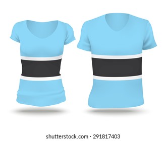 Flag shirt design of Botswana - vector illustration