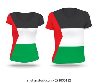 Flag shirt design of Gaza Strip - vector illustration