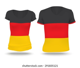 Flag shirt design of Germany - vector illustration