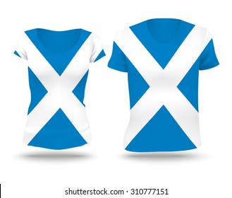 Flag shirt design of Scotland - vector illustration