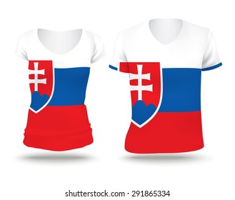 Design des Flaggenhemdes in der Slowakei - Vektorgrafik