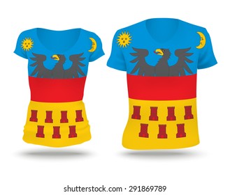 Flag shirt design of Transylvania - vector illustration