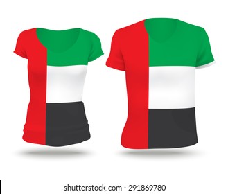 Flag shirt design of United Arab Emirates - vector illustration