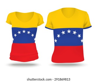 Flag shirt design of Venezuela - vector illustration
