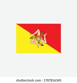 Flag of Sicily - Italy state vector
