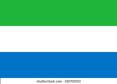 Flag of Sierra Leone. 