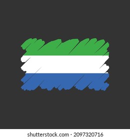 Flag of Sierra Leone, brush stroke background