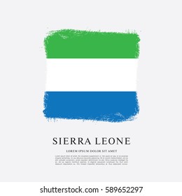 Flag of Sierra Leone, brush stroke background