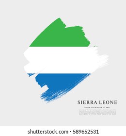 Flag of Sierra Leone, brush stroke background