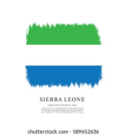 Flag of Sierra Leone, brush stroke background