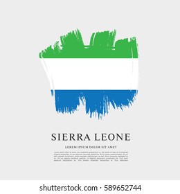 Flag of Sierra Leone, brush stroke background