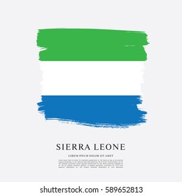 Flag of Sierra Leone, brush stroke background