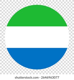 Bandeira de Serra Leoa. Serra Leoa círculo bandeira ícone logotipo ícone computador vetor ilustração design. Fundo do tabuleiro de xadrez.